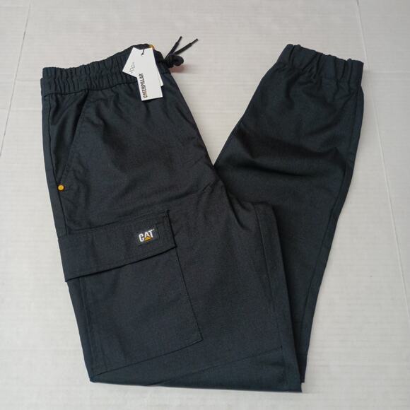 Caterpillar Ripstop Cuffed Cargo Pants Men's Size S Black - Picture 1 of 8